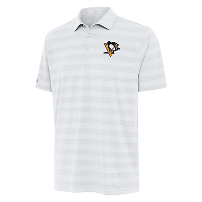Men's Antigua White Pittsburgh Penguins Tunnel Polo