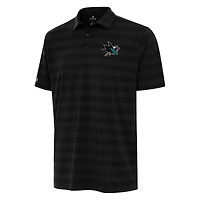 Men's Antigua Black San Jose Sharks Tunnel Polo