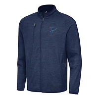 Men's Antigua Heather Navy St. Louis Blues Hold-Up Full-Zip Tri-Blend Jacket