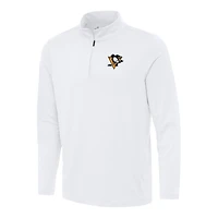 Men's Antigua White Pittsburgh Penguins Reprocess Quarter-Zip Top
