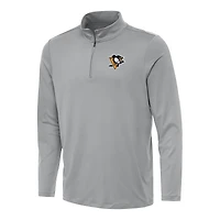 Men's Antigua Gray Pittsburgh Penguins Reprocess Quarter-Zip Top