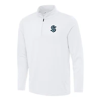 Men's Antigua White Seattle Kraken Reprocess Quarter-Zip Top