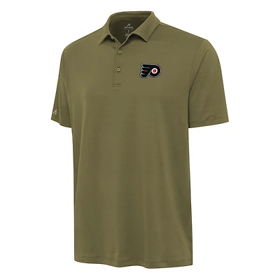 Men's Antigua Olive Philadelphia Flyers Reprocess Polo