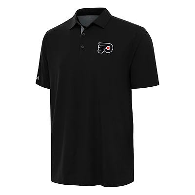 Men's Antigua Black Philadelphia Flyers Era Polo