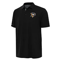 Men's Antigua Black Pittsburgh Penguins Era Polo