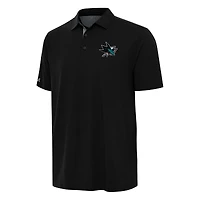 Men's Antigua Black San Jose Sharks Era Polo