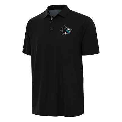 Men's Antigua Black San Jose Sharks Era Polo