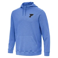 Men's Antigua Heather Royal St. Louis Blues Cloud Pullover Hoodie
