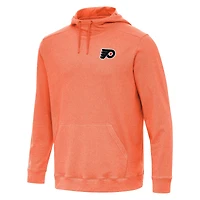 Men's Antigua Heather Orange Philadelphia Flyers Cloud Pullover Hoodie