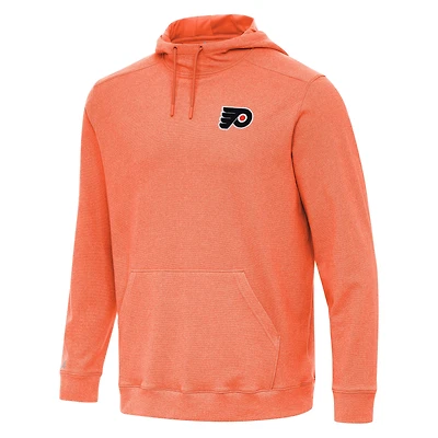 Men's Antigua Heather Orange Philadelphia Flyers Cloud Pullover Hoodie