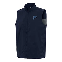 Men's Antigua  Navy St. Louis Blues Brisk Full-Zip Vest