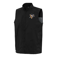 Men's Antigua  Black Pittsburgh Penguins Brisk Full-Zip Vest