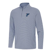 Men's Antigua  Navy St. Louis Blues Twine Quarter-Zip Top