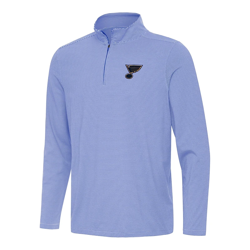Men's Antigua  Royal St. Louis Blues Twine Quarter-Zip Top