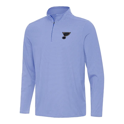 Men's Antigua  Royal St. Louis Blues Twine Quarter-Zip Top