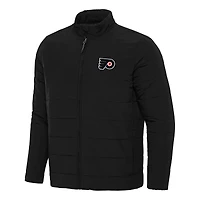 Men's Antigua Black Philadelphia Flyers Swelter Full-Zip Puffer Jacket