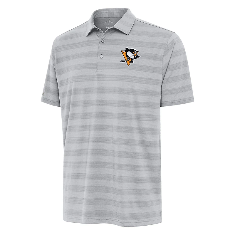 Men's Antigua  Gray Pittsburgh Penguins Big & Tall Tunnel Polo