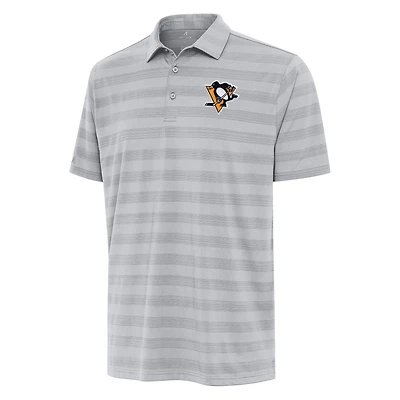 Men's Antigua Gray Pittsburgh Penguins Big & Tall Tunnel Polo