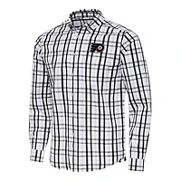 Men's Antigua  Black/Gray Philadelphia Flyers Tending 2 Button-Down Long Sleeve Shirt