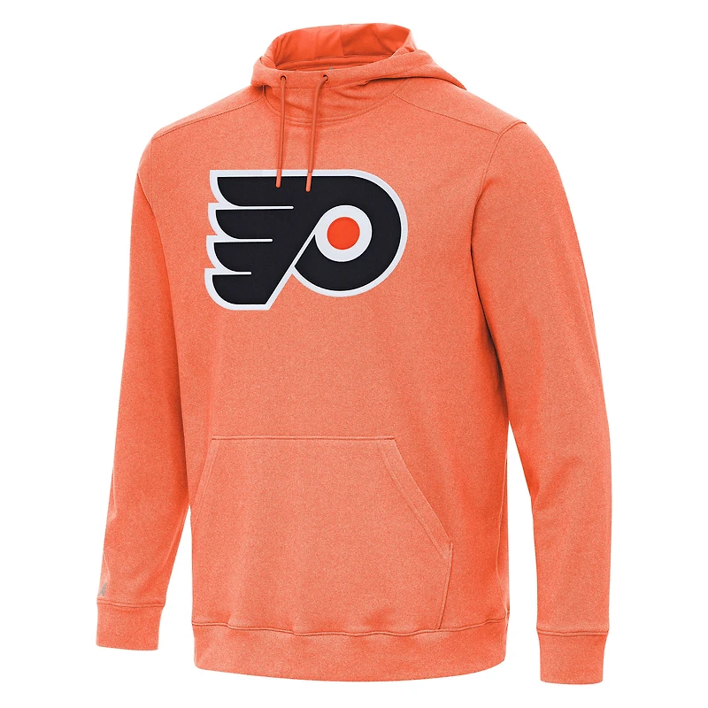 Men's Antigua Heather Orange Philadelphia Flyers Cloud Pullover Hoodie