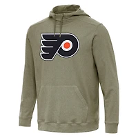 Men's Antigua Olive Philadelphia Flyers Cloud Pullover Hoodie