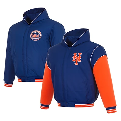 Youth JH Design  Royal New York Mets Reversible Fleece Full-Zip Hoodie Jacket