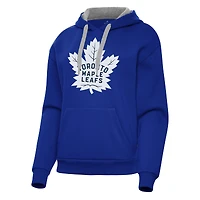 Women's Antigua Blue Toronto Maple Leafs Victory Pullover Hoodie