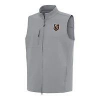 Men's Antigua Gray Vegas Golden Knights Demand Full-Zip Vest