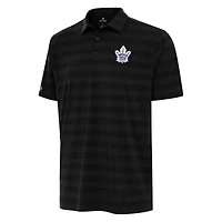 Men's Antigua Black Toronto Maple Leafs Tunnel Polo