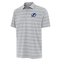 Men's Antigua Gray Tampa Bay Lightning Tunnel Polo