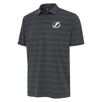 Men's Antigua Pewter Tampa Bay Lightning Tunnel Polo