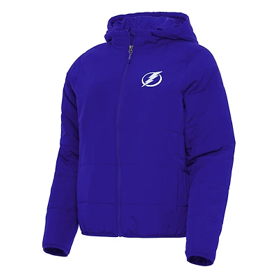 Women's Antigua Royal Tampa Bay Lightning Universe Full-Zip Puffer Jacket