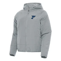 Women's Antigua Gray St. Louis Blues Universe Full-Zip Puffer Jacket
