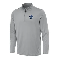Men's Antigua Gray Toronto Maple Leafs Reprocess Quarter-Zip Top