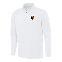 Men's Antigua White Vegas Golden Knights Reprocess Quarter-Zip Top