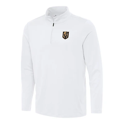 Men's Antigua White Vegas Golden Knights Reprocess Quarter-Zip Top