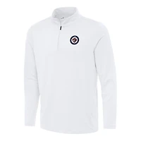 Men's Antigua White Winnipeg Jets Reprocess Quarter-Zip Top