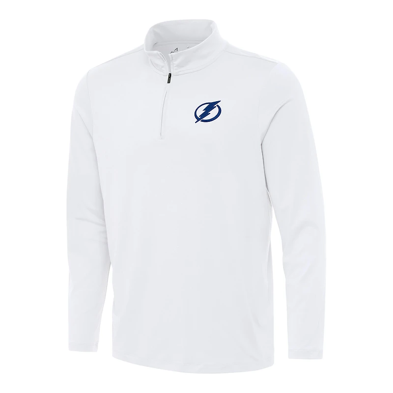 Men's Antigua White Tampa Bay Lightning Reprocess Quarter-Zip Top