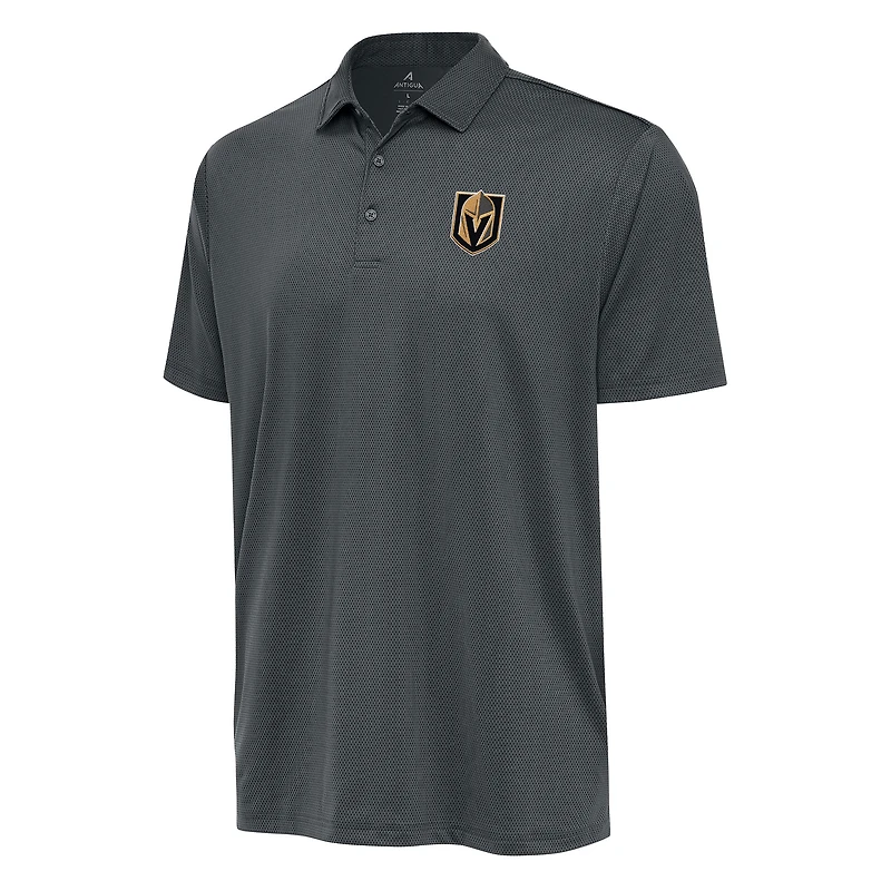 Men's Antigua Charcoal Vegas Golden Knights Ellipse Polo