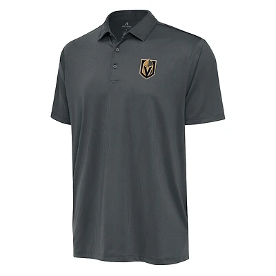Men's Antigua Charcoal Vegas Golden Knights Ellipse Polo