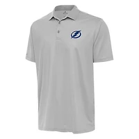 Men's Antigua Gray/White Tampa Bay Lightning Rings Polo