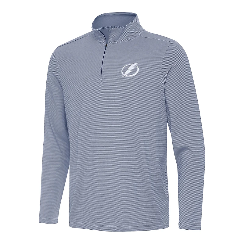 Men's Antigua  Navy Tampa Bay Lightning Twine Quarter-Zip Top