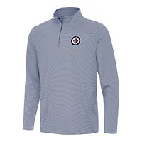 Men's Antigua  Navy Winnipeg Jets Twine Quarter-Zip Top