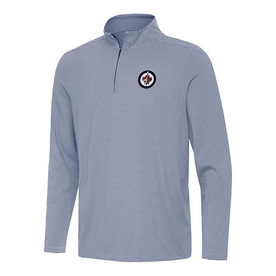 Men's Antigua  Navy Winnipeg Jets Twine Quarter-Zip Top