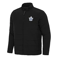 Men's Antigua Black Toronto Maple Leafs Swelter Full-Zip Puffer Jacket