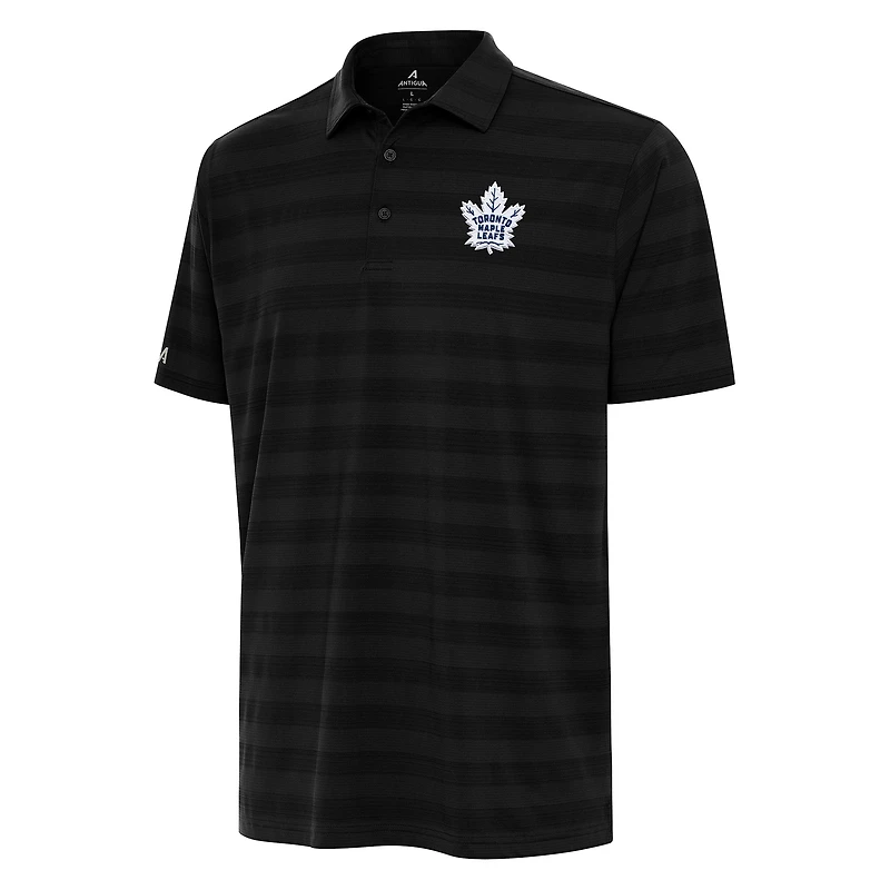 Men's Antigua  Black Toronto Maple Leafs Big & Tall Tunnel Polo