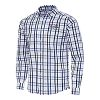 Men's Antigua  Navy/Gray Washington Capitals Tending 2 Button-Down Long Sleeve Shirt