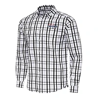 Men's Antigua  Black/Gray Washington Capitals Tending 2 Button-Down Long Sleeve Shirt