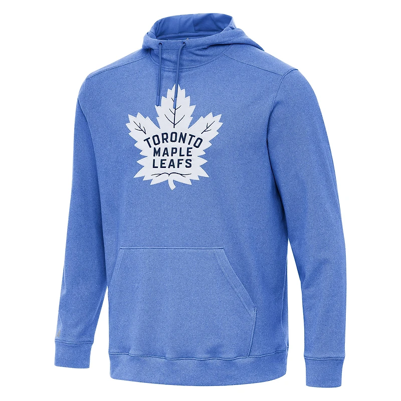 Men's Antigua Heather Royal Toronto Maple Leafs Cloud Pullover Hoodie