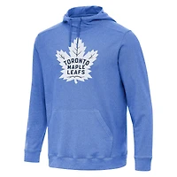 Men's Antigua Heather Royal Toronto Maple Leafs Cloud Pullover Hoodie